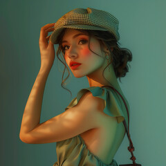 Beautiful girl with modern stylish look