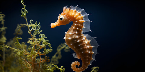 fish in aquarium, Image of seahorses in under sea and beautiful corals Undersea animals
