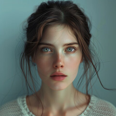 Beautiful girl with modern stylish look