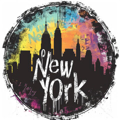 Sticker Include the text New York