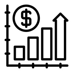 Revenue line icon
