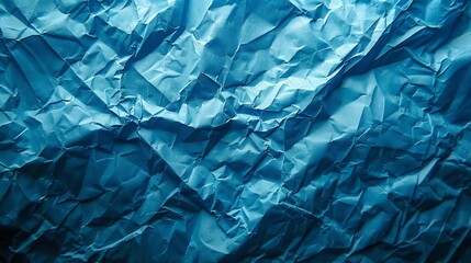 Background of blue crumpled paper sheets