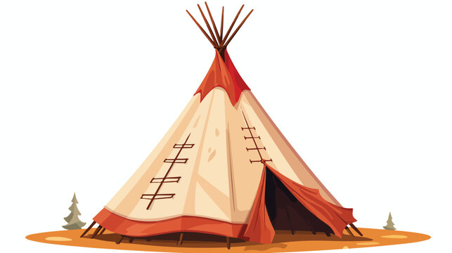 Teepee or wigwam dwelling of north nations of Canad