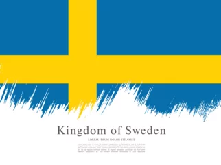 Foto op Aluminium Flag of Sweden, vector graphic © Igorideas