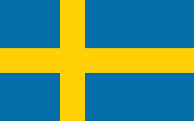 Flag of Sweden, vector graphic