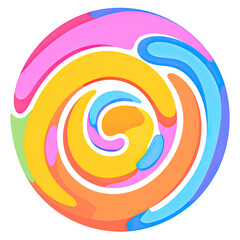 A colorful spiral circle