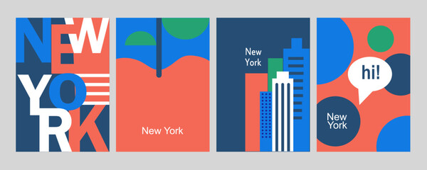 New York city pop art background patterns