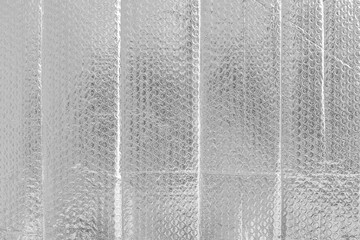 Silver color transparent bubble film surface texture background packaging light