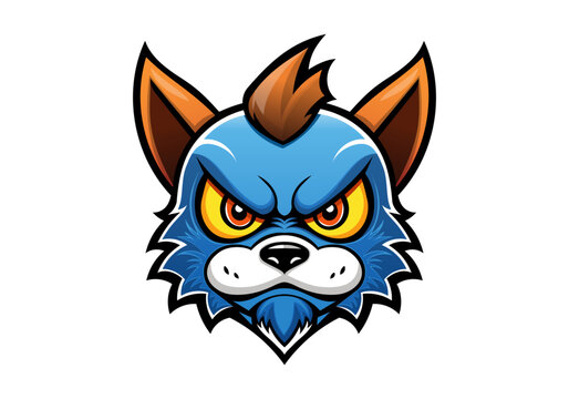 Angry dog mascot logo design vector with modern illustration concept style for badge, emblem and tshirt printing. Dog illustration for sport and esport team.