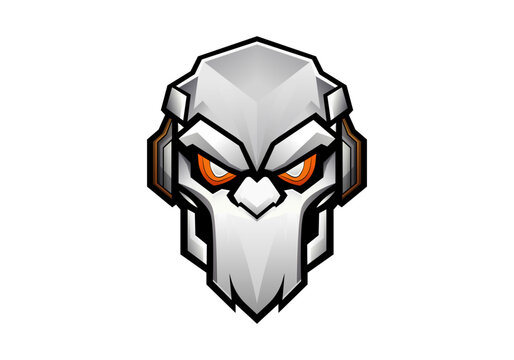 Robotic mascot logo design vector with modern illustration concept style for badge, emblem and tshirt printing. Robotic illustration for sport and esport team.