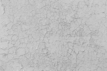White light peeling cracked paint with concrete wall cement texture background old