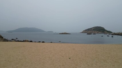Rocky Bay Beach, view of rock formation in sea March 29 2024