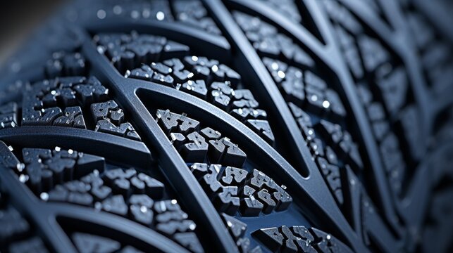 Macro view of bicycle tire