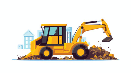 Yellow Bulldozer for Garbage Cleaning Waste Recycli