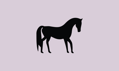 Illustration Horse Black Icon Design Vector EPS 10 And JPG
