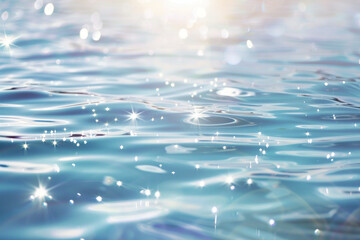 Naklejka na ściany i meble Ethereal floating surface with soft ripples and glimmering highlights, super realistic