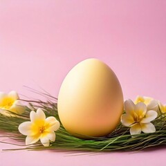 Obraz na płótnie Canvas easter eggs and flowers