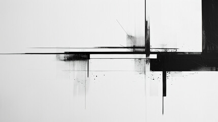Thin linear elements, abstract minimalist composition, monochromatic, sophisticated simplicity - obrazy, fototapety, plakaty