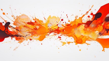 Red and Orange Ink Splatters