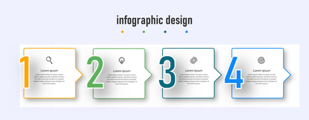 Infographic design for business concept  Can be used for info graphics, flow charts, presentations, web sites, banners, label template with icons. 4 options or steps.