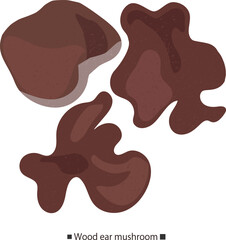 キクラゲのテクスチャーのあるシンプルなベクターイラスト