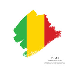 Flag of Mali, vector graphic design