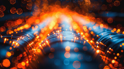 Abstract network information web science technology data center fiber optic cable 5G connection future light, fiber optical network cable