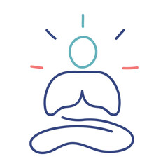 Inner Peace: Meditation Icon.  mindfulness, relaxation, and mental clarity.