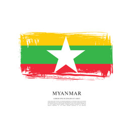 Flag of Myanmar vector graphic design
