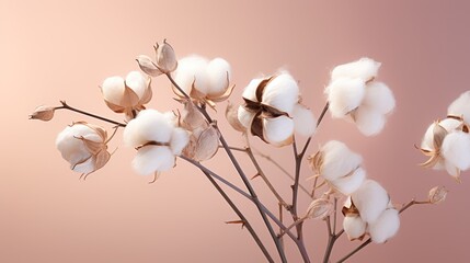 Delicate beauty of a cotton plant