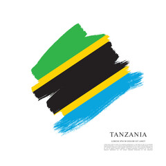 Flag of Tanzania, vector illustration