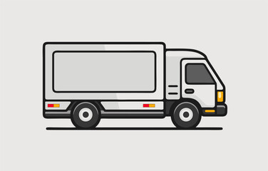flat minimalist design of a truck