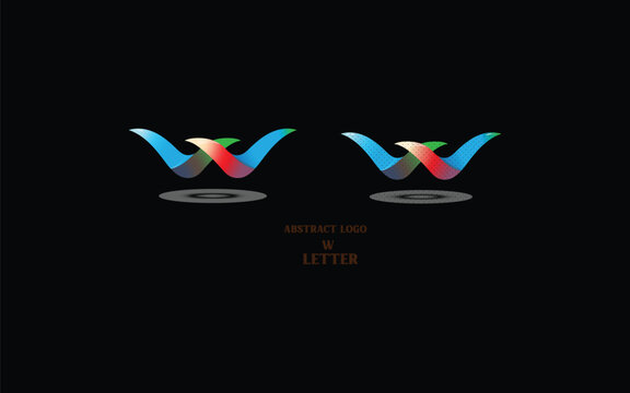 Abstract w letter logo design