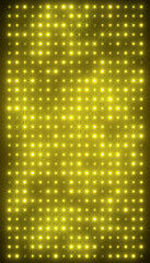 Illustation of an abstract glowing yellow, orange LED wall with bright light bulbs - abstract background. - 771939339