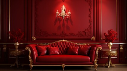  Luxury Red Room Interior
