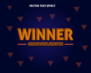 winner text effect design