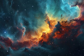 cosmic nebula - obrazy, fototapety, plakaty