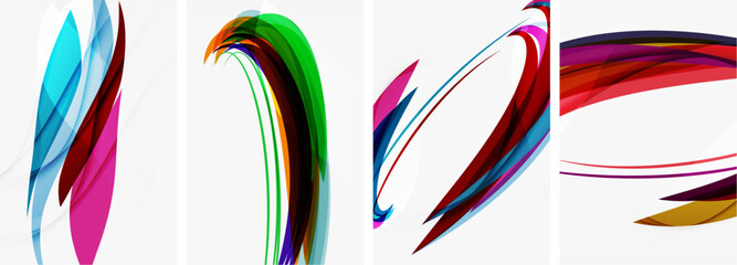 Abstract colorful wave posters for wallpaper, business card, cover, poster, banner, brochure, header, website
