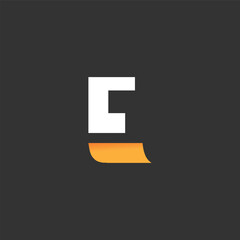 letter e logo, cool, modern and simple