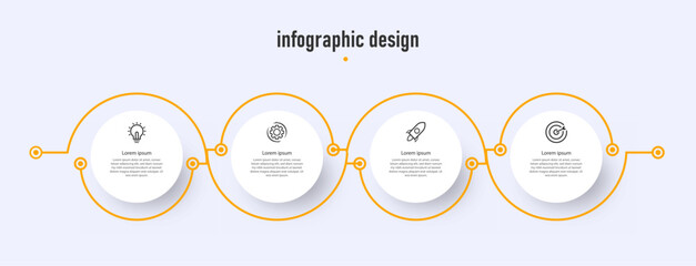 infographic design presentation business infographic template with 4 options	