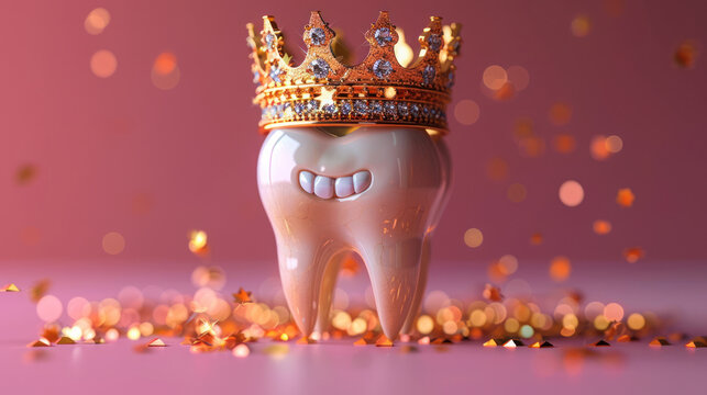 Tooth With Crown: Dental Restoration