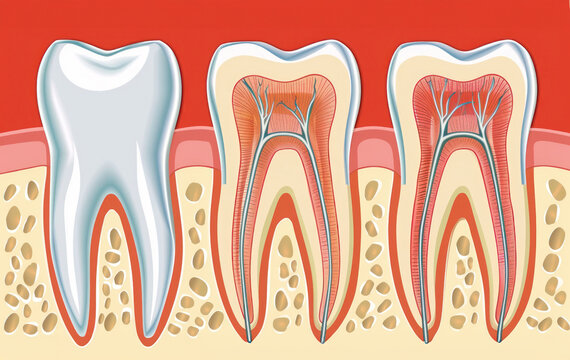 Anatomy of a Tooth and Gum Diagram