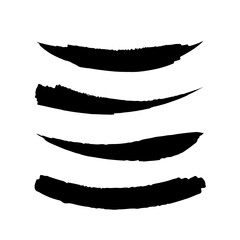 Black watercolor brush set for your design, vector.