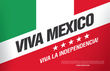Fototapeta premium Viva Mexico! 16 th of September. Happy Independence day!