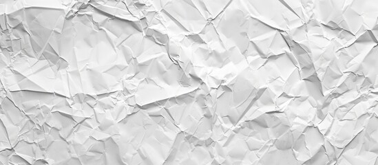 Obraz premium White crumpled paper texture background with blank space for text or design. Vintage, old and worn paper banner template with a grunge effect. 