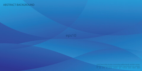 Teal background. Abstract very saturated light bluish cyan pattern with translucent curved line. Vector