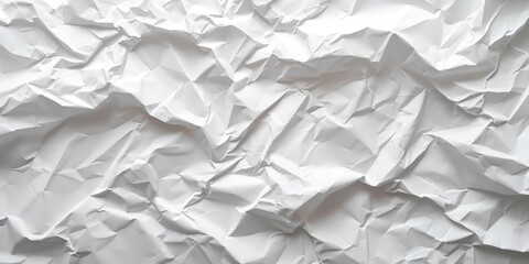Rumpled white paper texture, Generative AI 