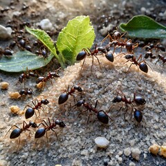 Marching Legion: Industrious Bunch of Ants Advancing in Unity
