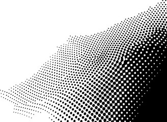 Abstract halftone particle border