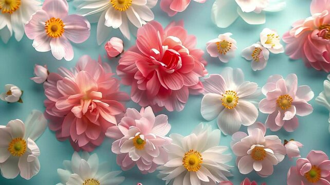 Blooming cherry blossom flower background for spring event concept 4K